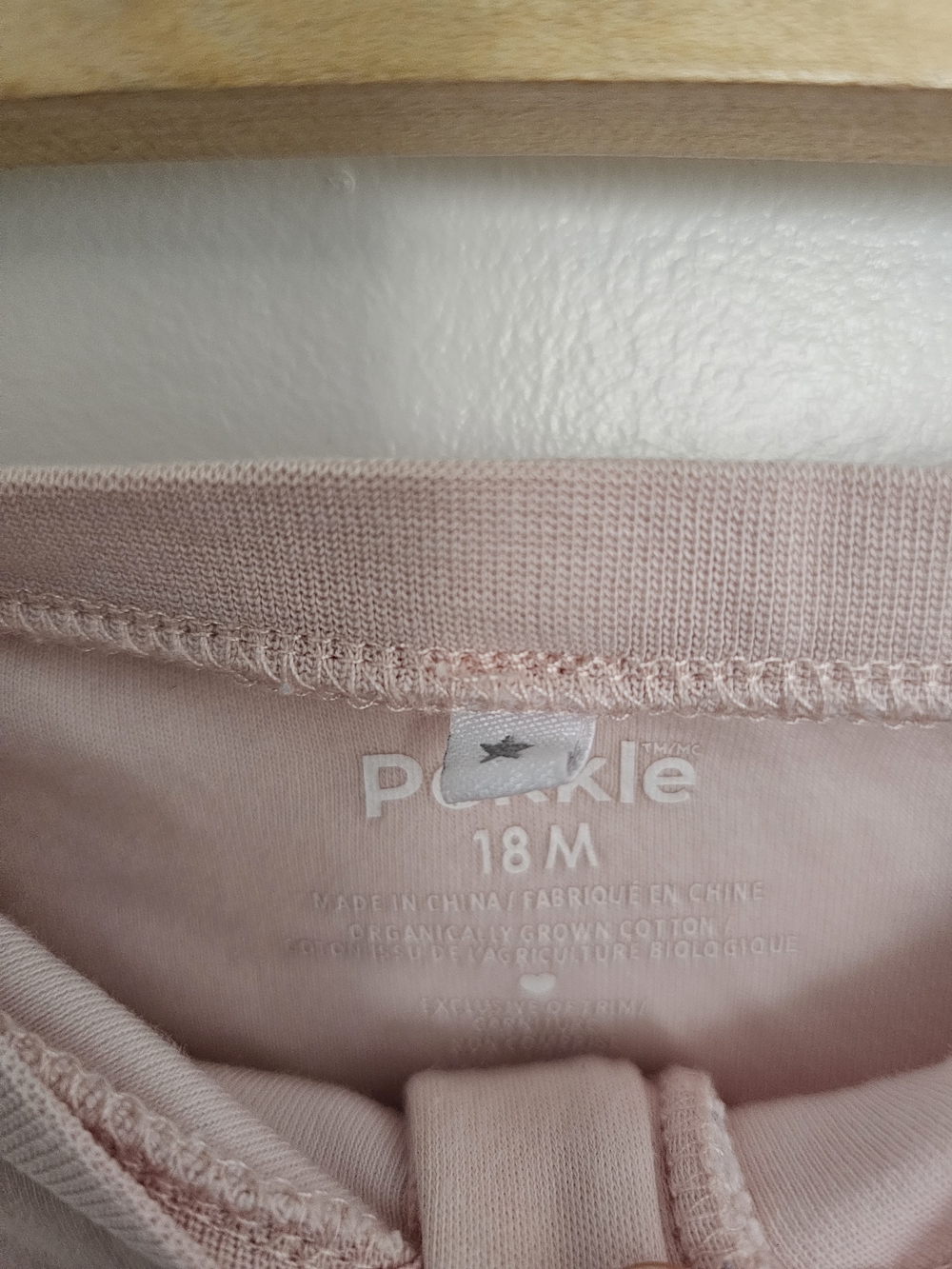 🧸4/20$ Pekkle 18M Pink Heart Footed One-Piece Pajama Sleeper Cotton - Picture 5 of 5